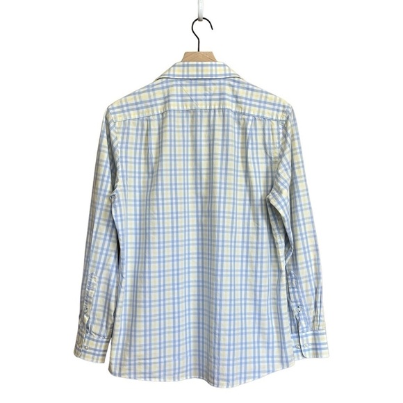 Tommy Hilfiger Men’s Slim Fit Plaid Shirt. Blue Yellow Size 15 1/2 32-33 #1132 - Picture 2 of 3